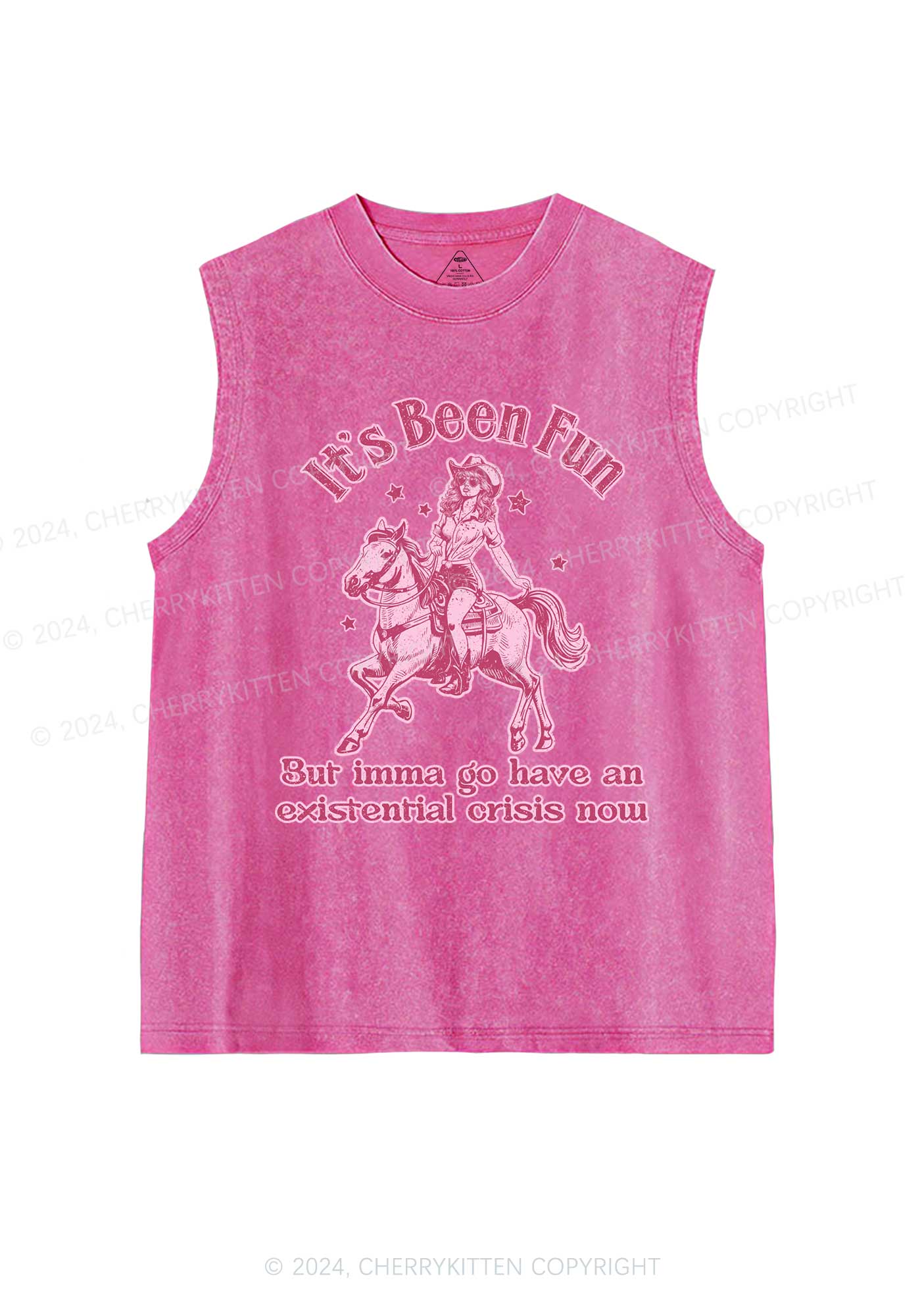 Cowgirl Existential Crisis Y2K Washed Tank Cherrykitten