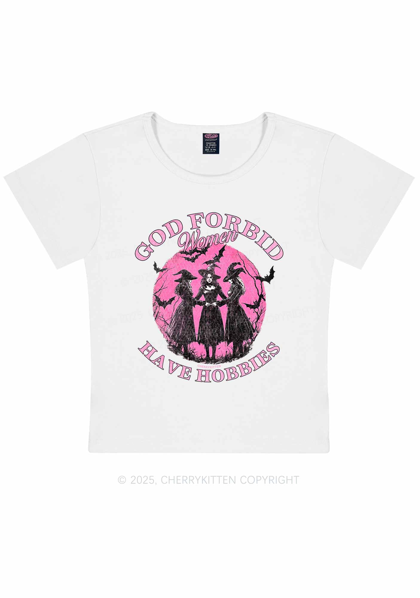 Halloween God Forbid Women Hobbies Y2K Baby Tee Cherrykitten