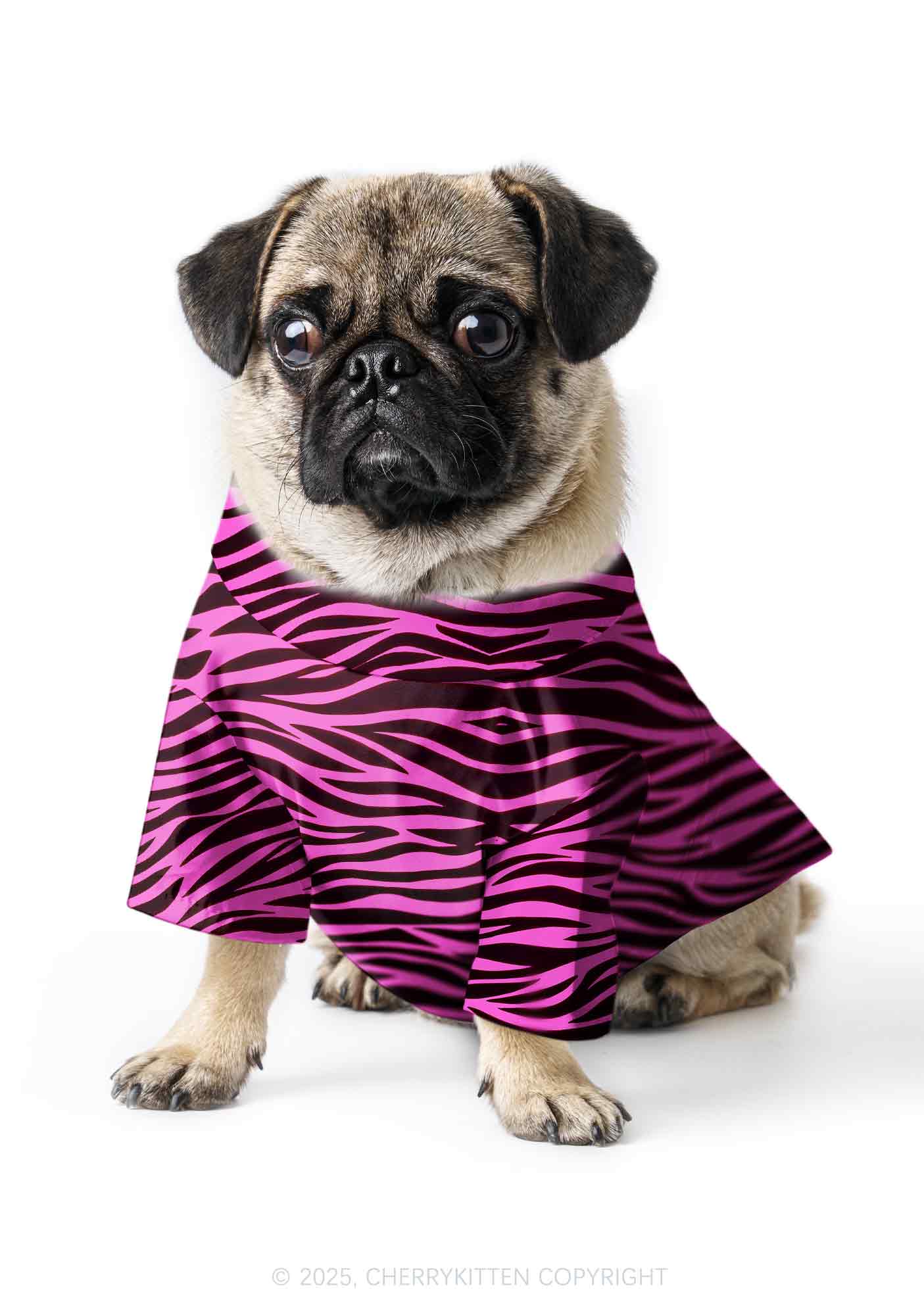 Pink Zebra Y2K Pet Shirts Cherrykitten