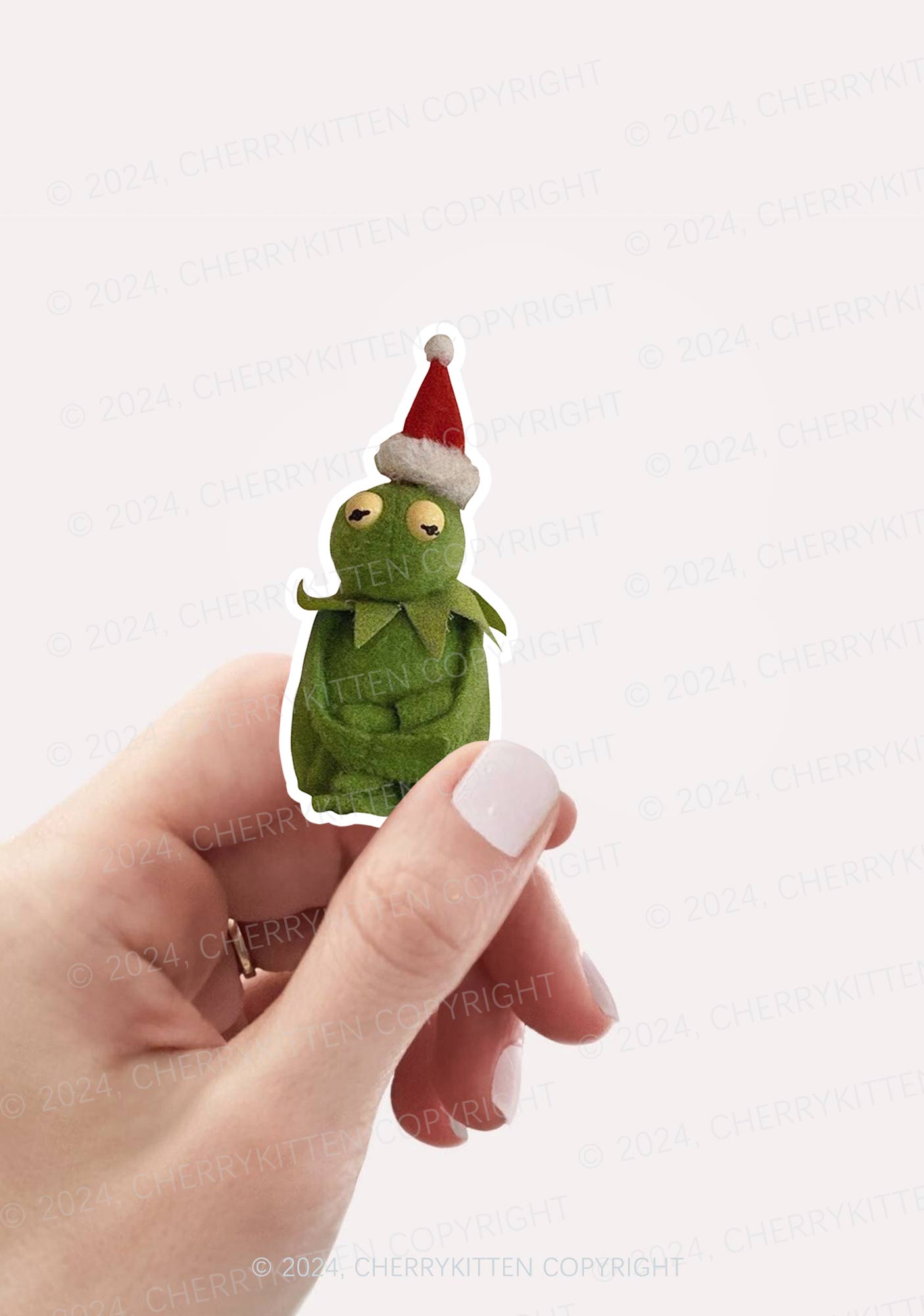 Christmas Plush Frog 1Pc Y2K Sticker Cherrykitten