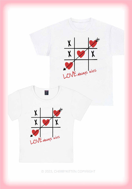 Love Always Wins Y2K Valentine's Day Shirt Cherrykitten