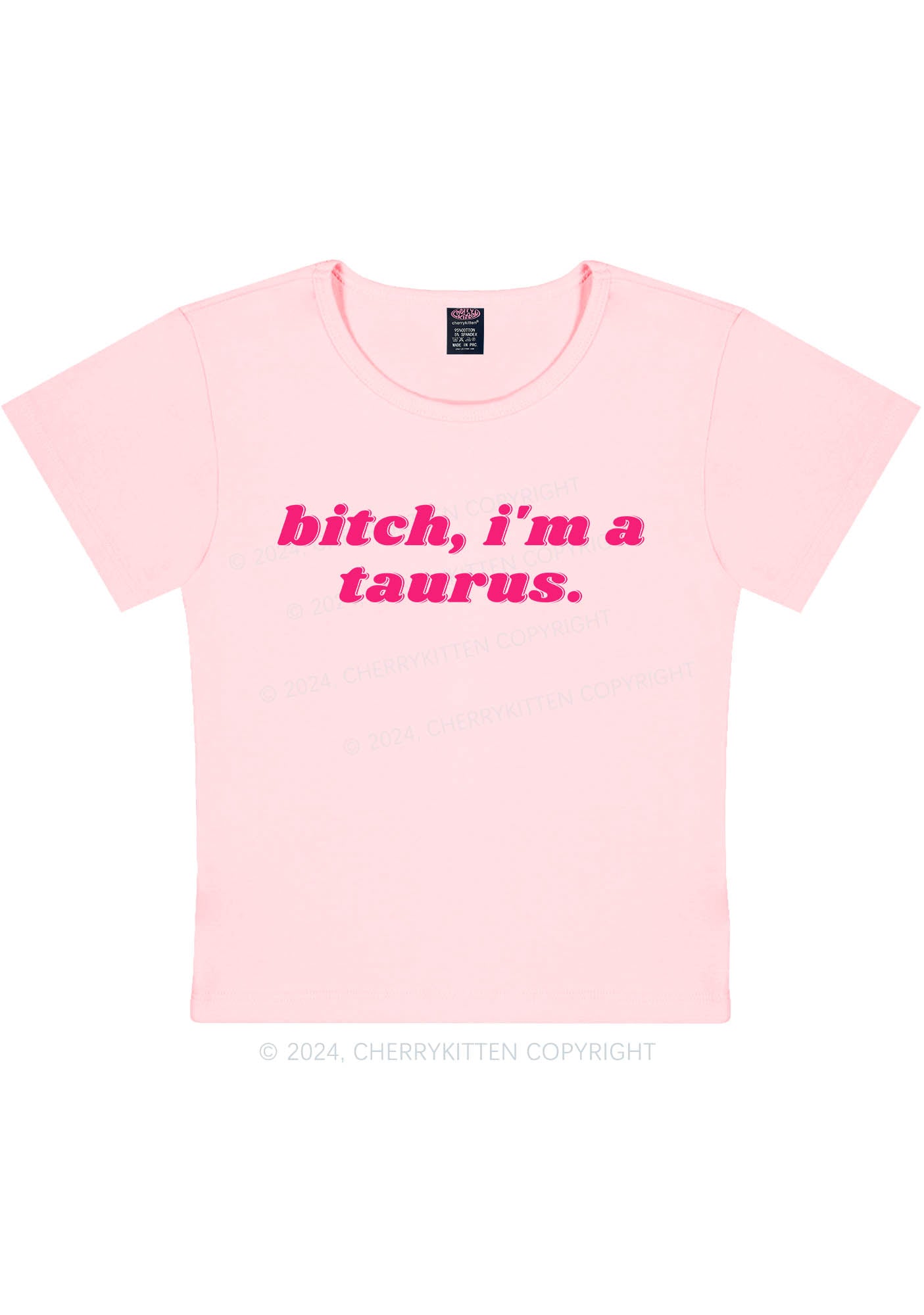 Bxtch I'm A Custom Zodiac Y2K Baby Tee
