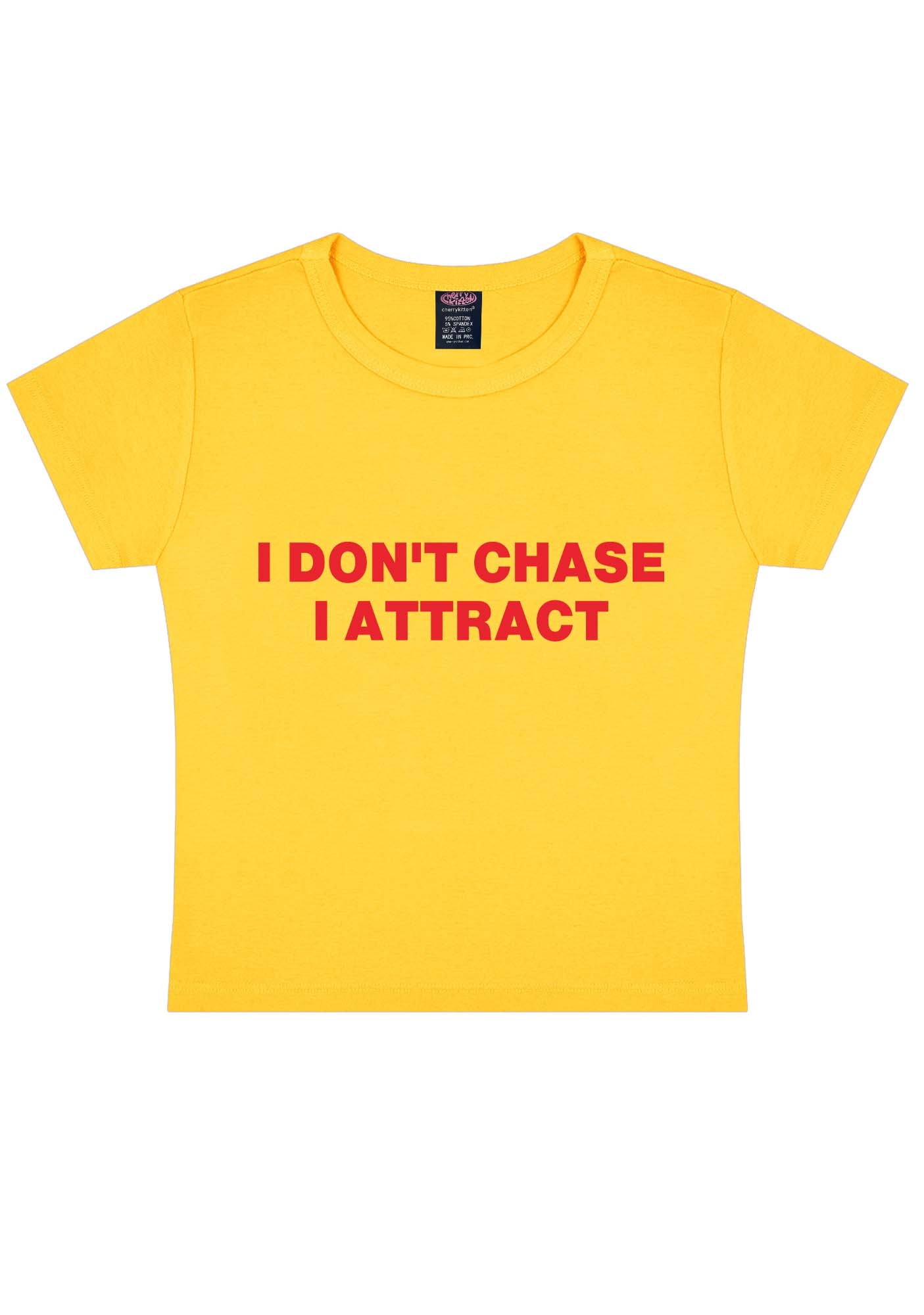 I Don't Chase Y2K Baby Tee Cherrykitten