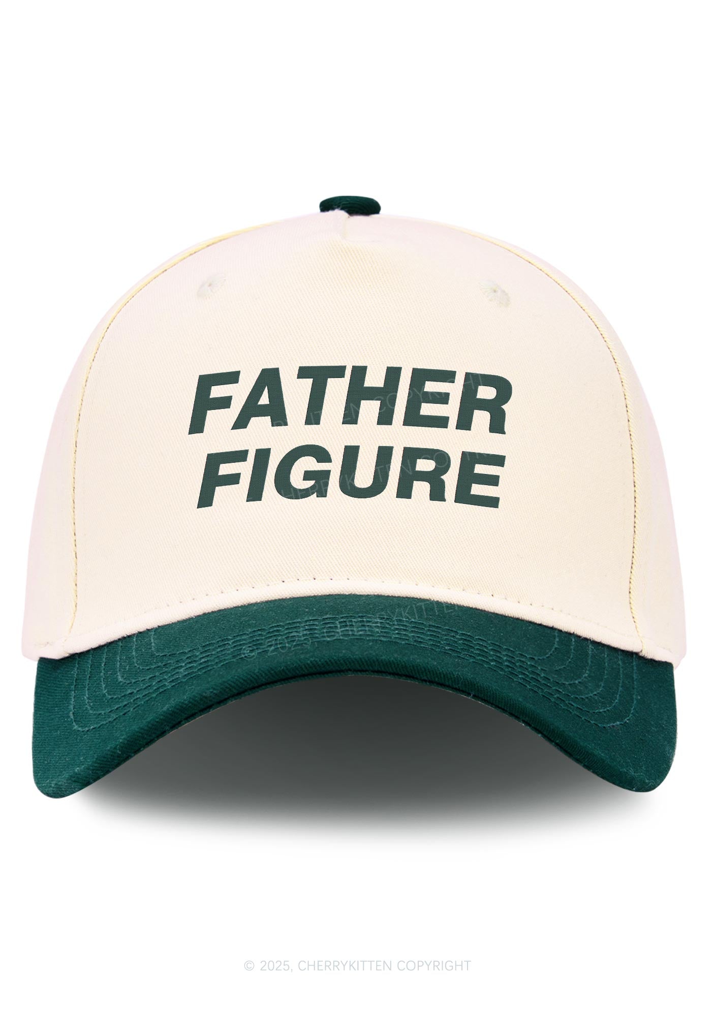 Embroidered Father Figure Y2K Color Block Baseball Cap Cherrykitten