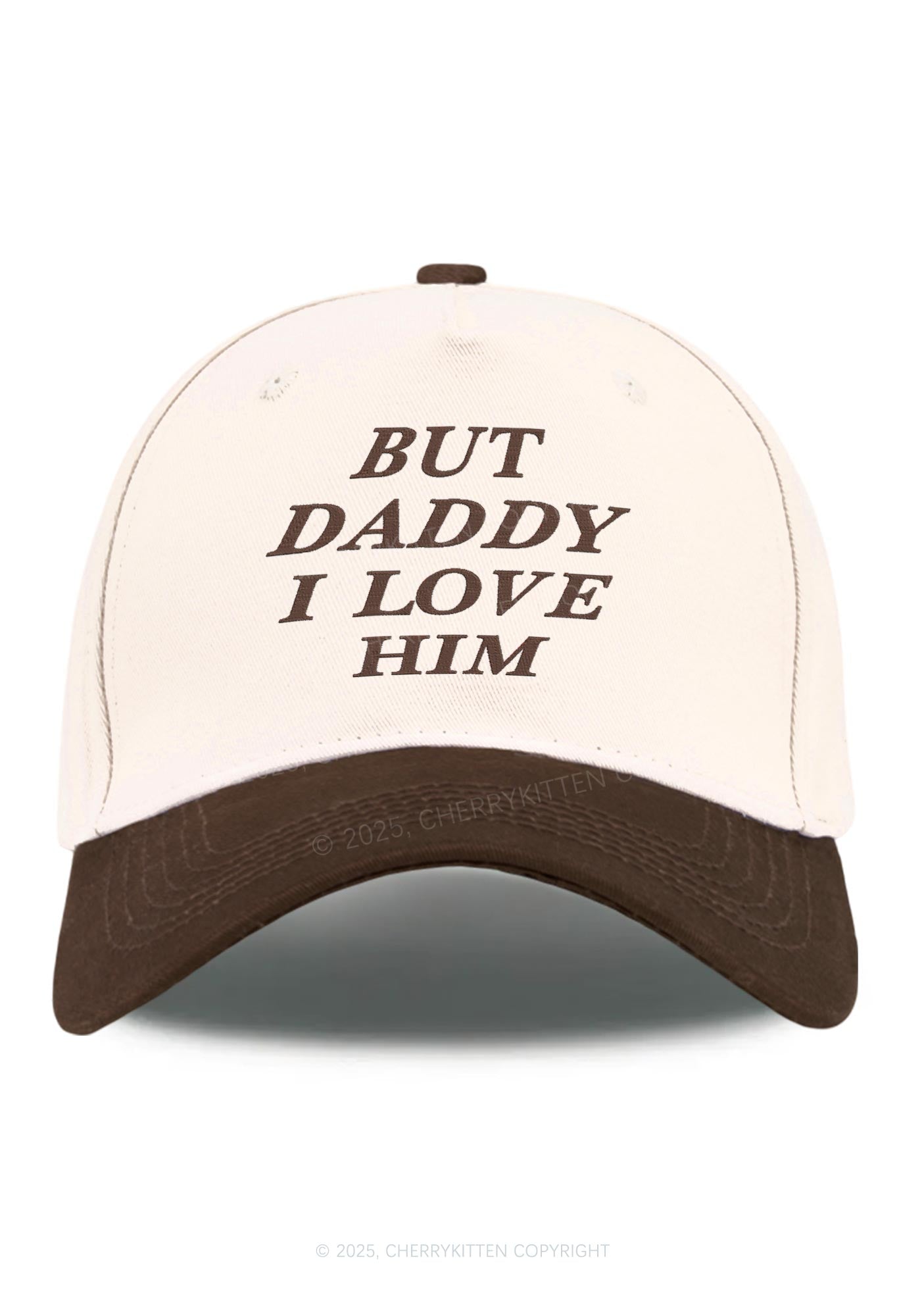 Embroidered But Daddy I Love Him Y2K Color Block Baseball Cap Cherrykitten
