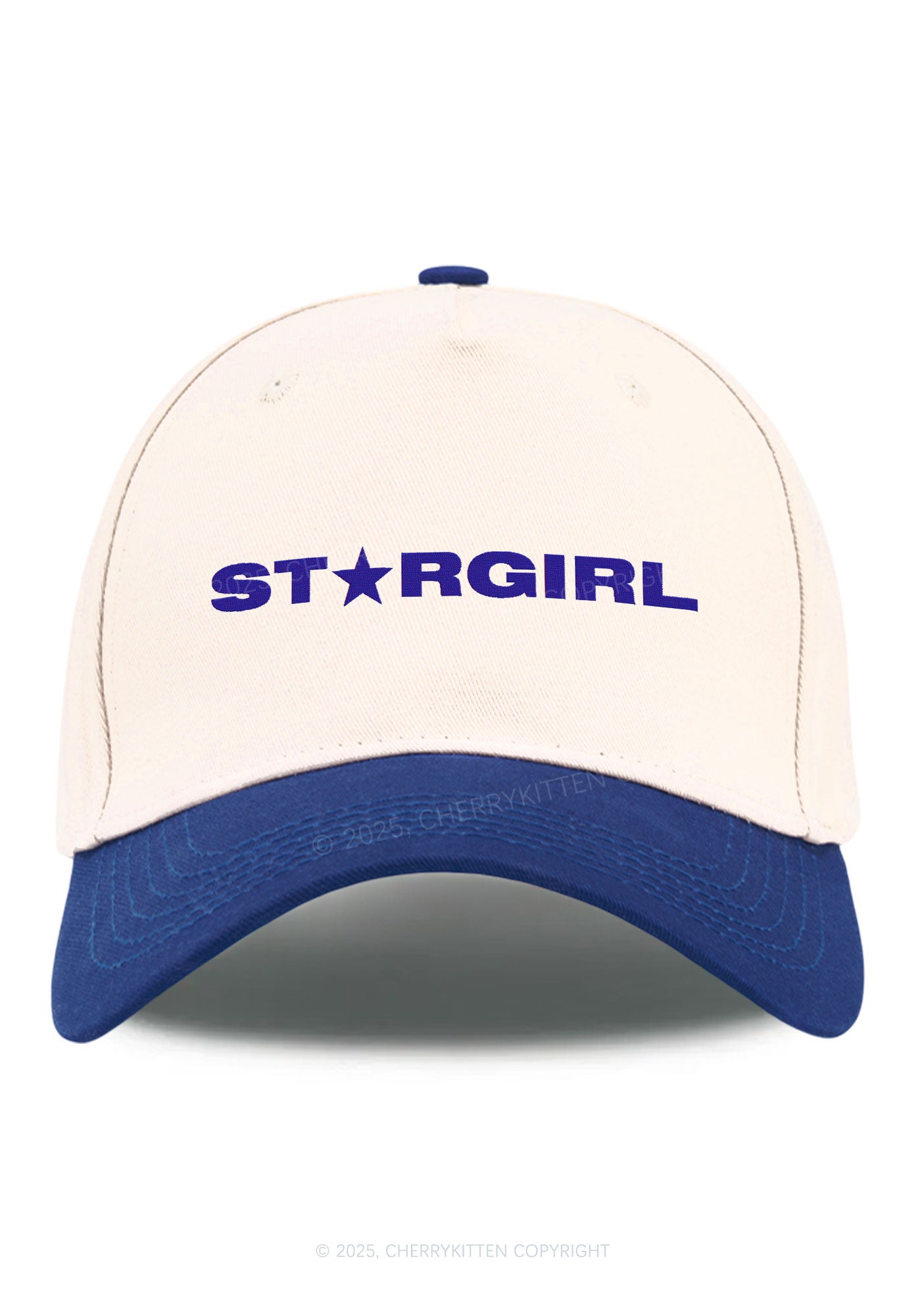 Embroidered Red Stargirl Y2K Color Block Baseball Cap Cherrykitten