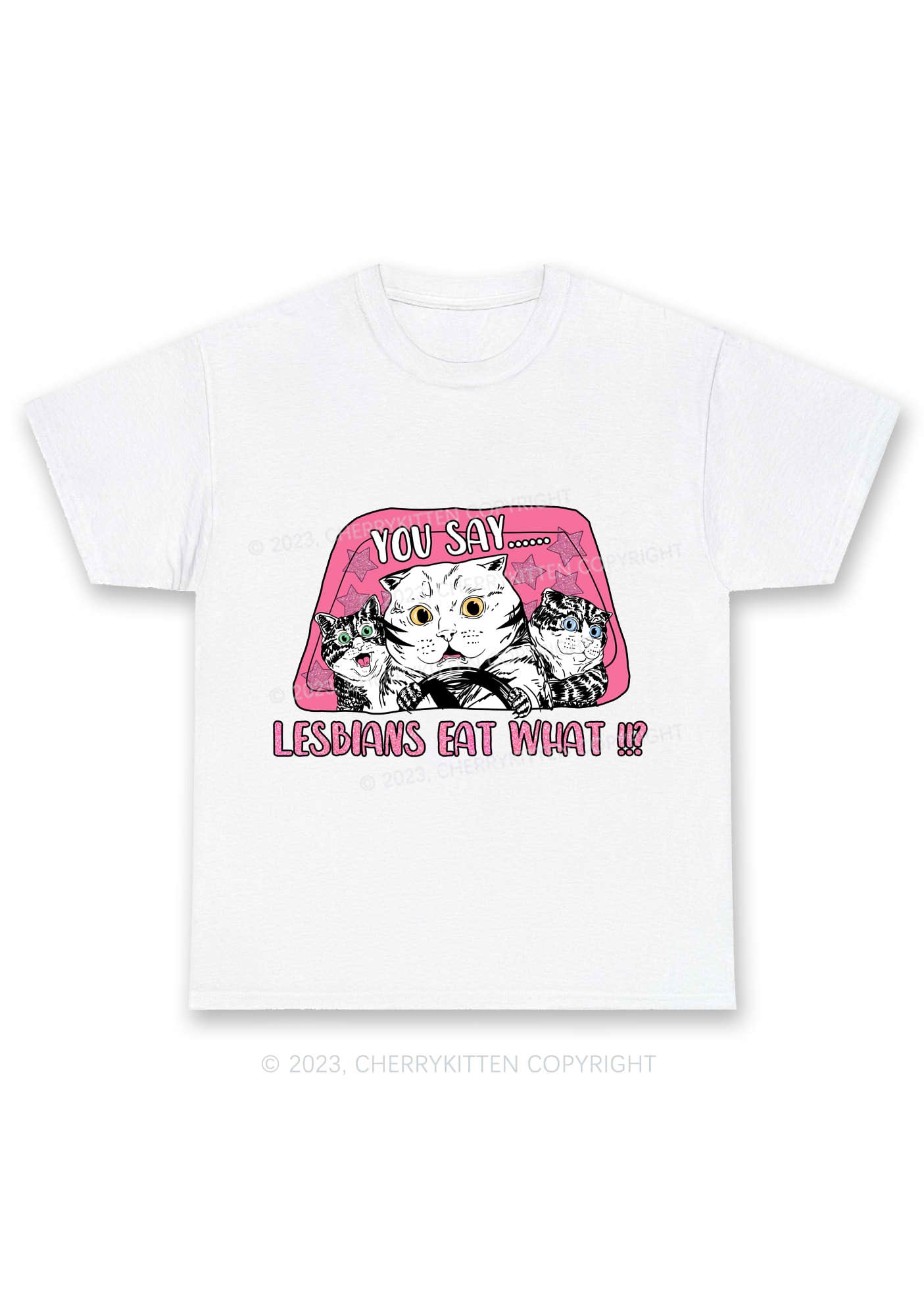 You Say Lesbians Eat What Y2K Chunky Shirt Cherrykitten