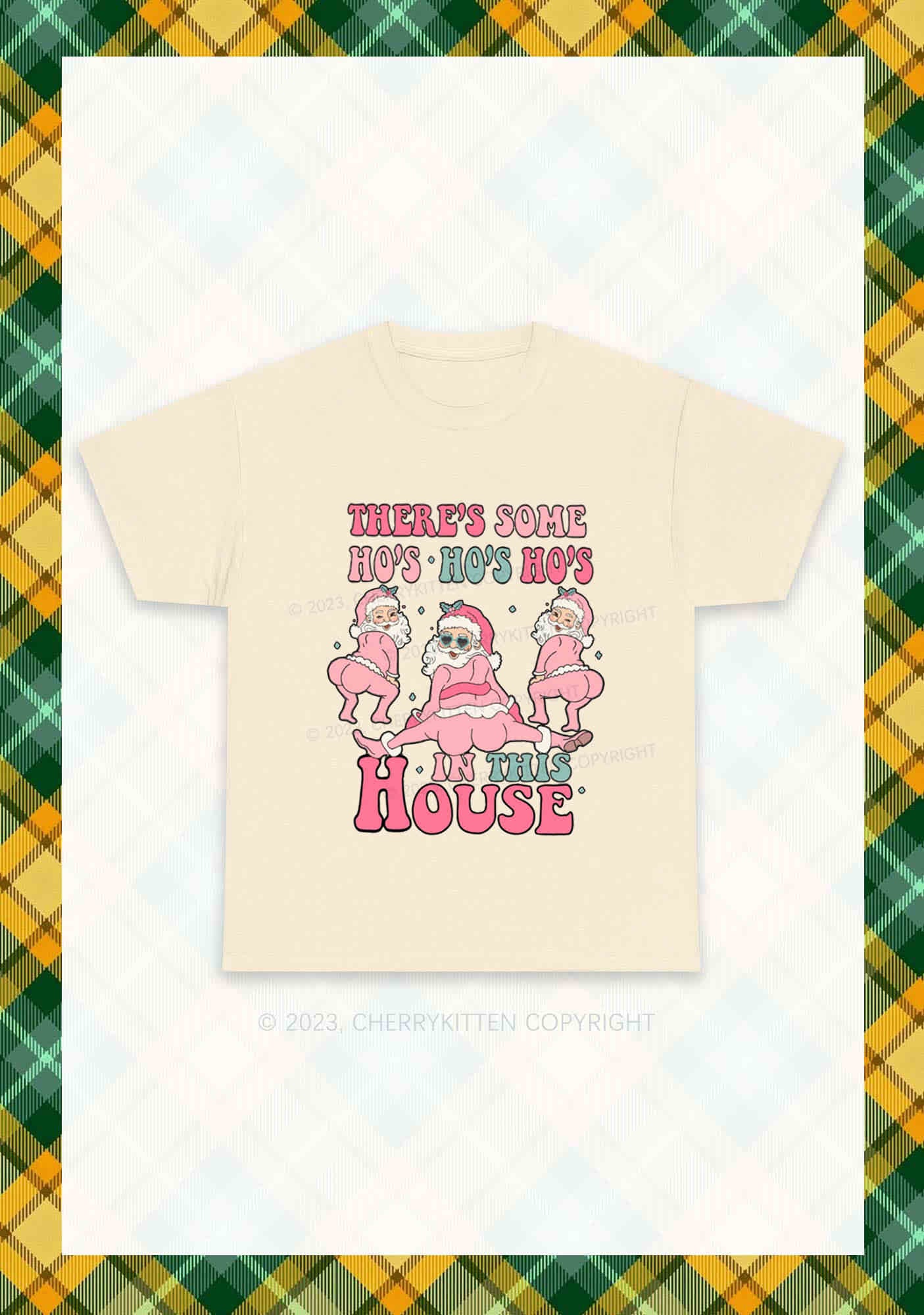 Pink Santas Christmas Y2K Chunky Shirt Cherrykitten