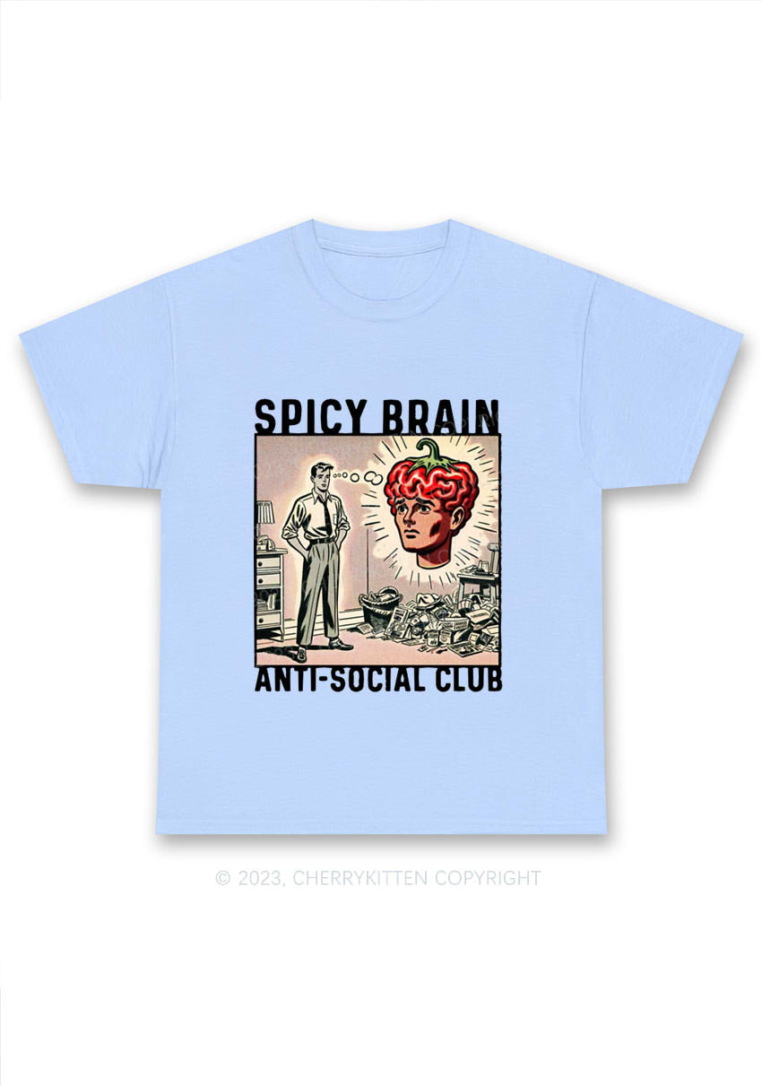 Spicy Brain Anti-Social Club Y2K Chunky Shirt Cherrykitten