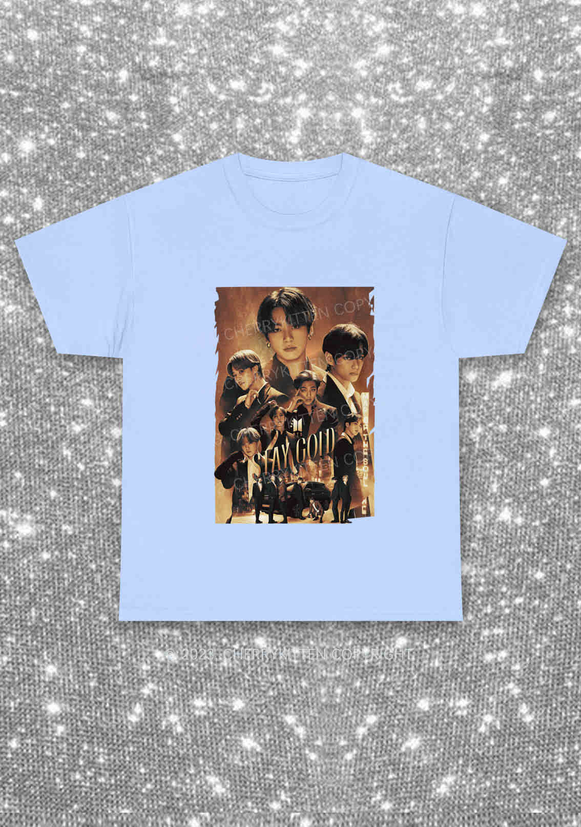 Bangtan Stay Gold Y2K Chunky Shirt Cherrykitten