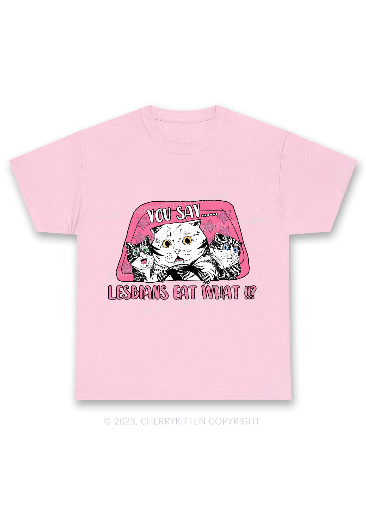 You Say Lesbians Eat What Y2K Chunky Shirt Cherrykitten