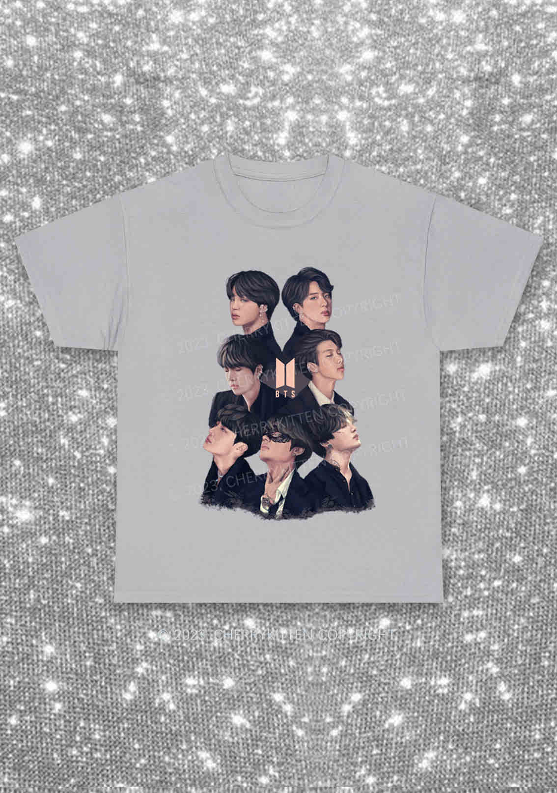 Bangtan Photos Kpop Y2K Chunky Shirt Cherrykitten
