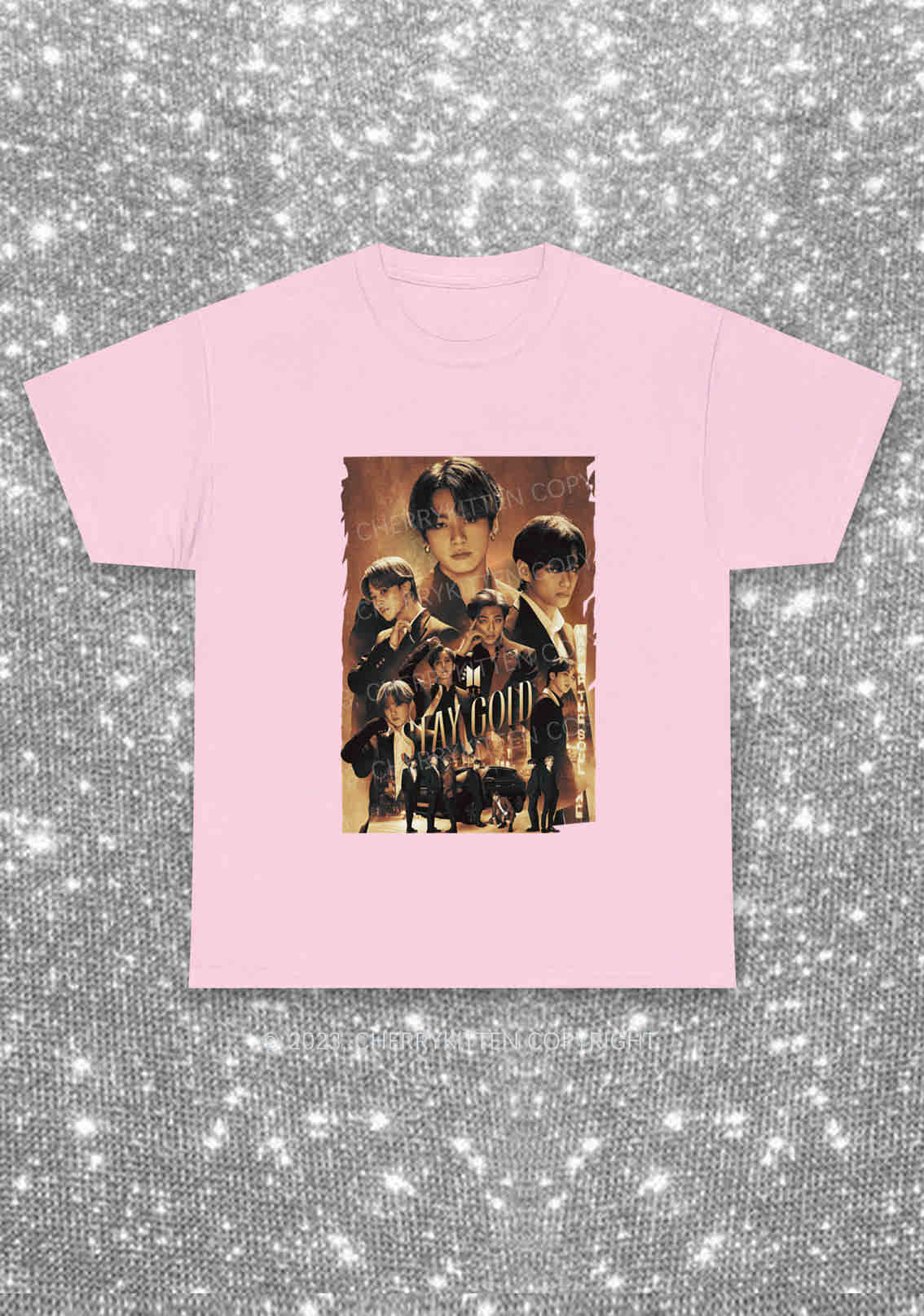 Bangtan Stay Gold Y2K Chunky Shirt Cherrykitten