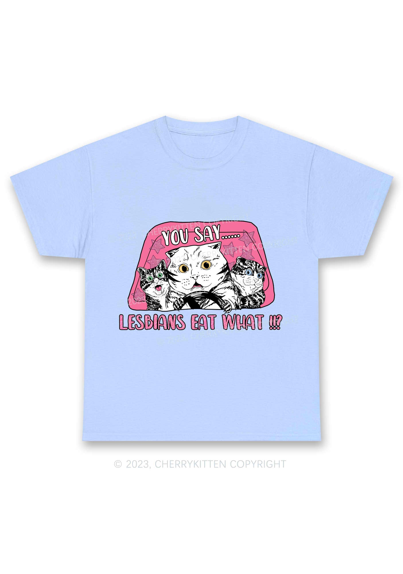 You Say Lesbians Eat What Y2K Chunky Shirt Cherrykitten