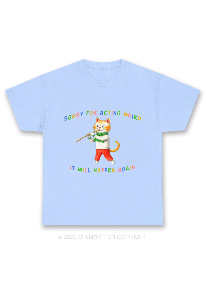 Sorry For Acting Weird Y2K Chunky Shirt Cherrykitten