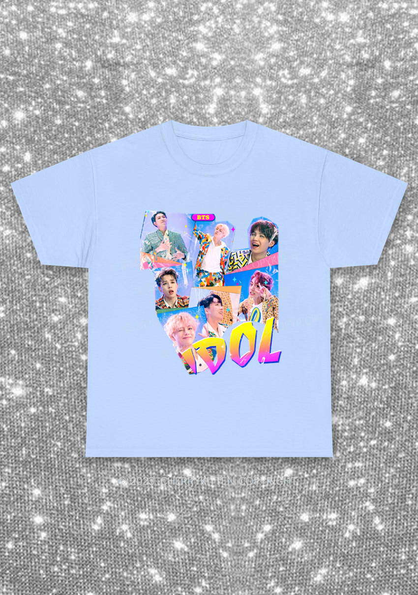 Bangtan Idol Kpop Y2K Chunky Shirt Cherrykitten
