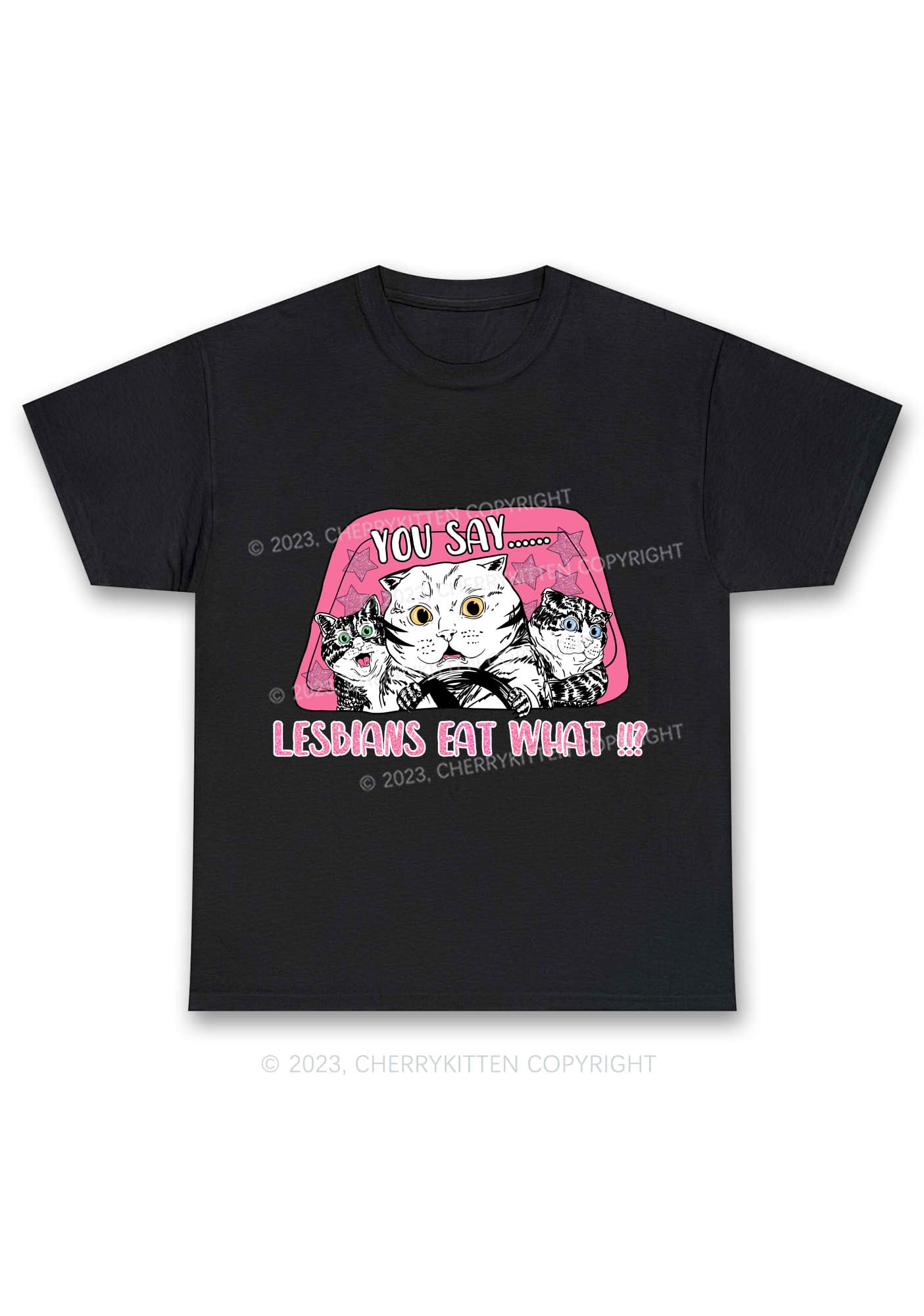 You Say Lesbians Eat What Y2K Chunky Shirt Cherrykitten