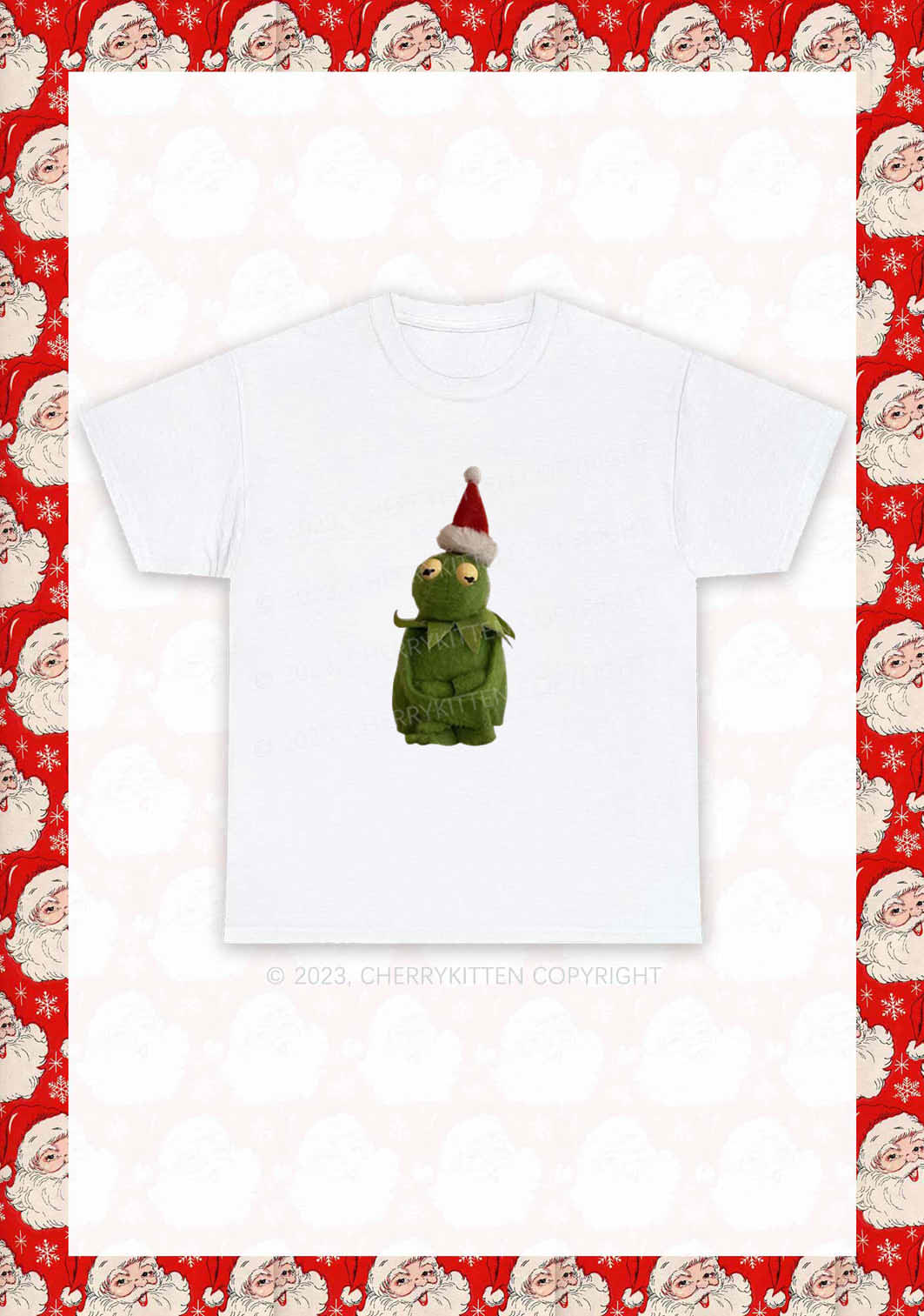 Christmas Plush Frog Y2K Chunky Shirt Cherrykitten