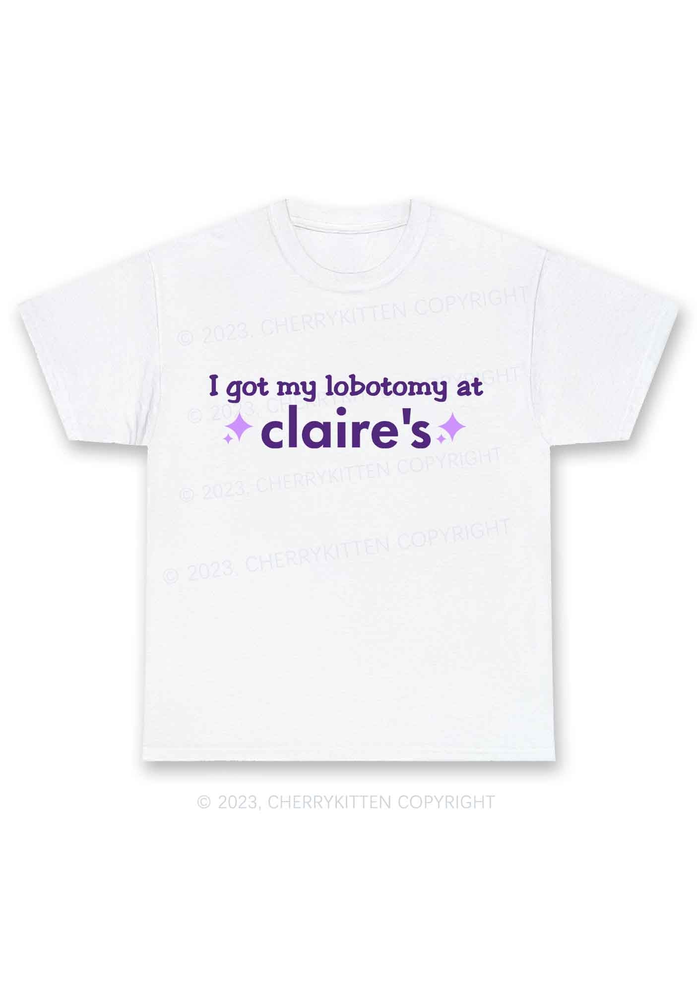 I Got My Lobotomy At Claire's Y2K Chunky Shirt Cherrykitten