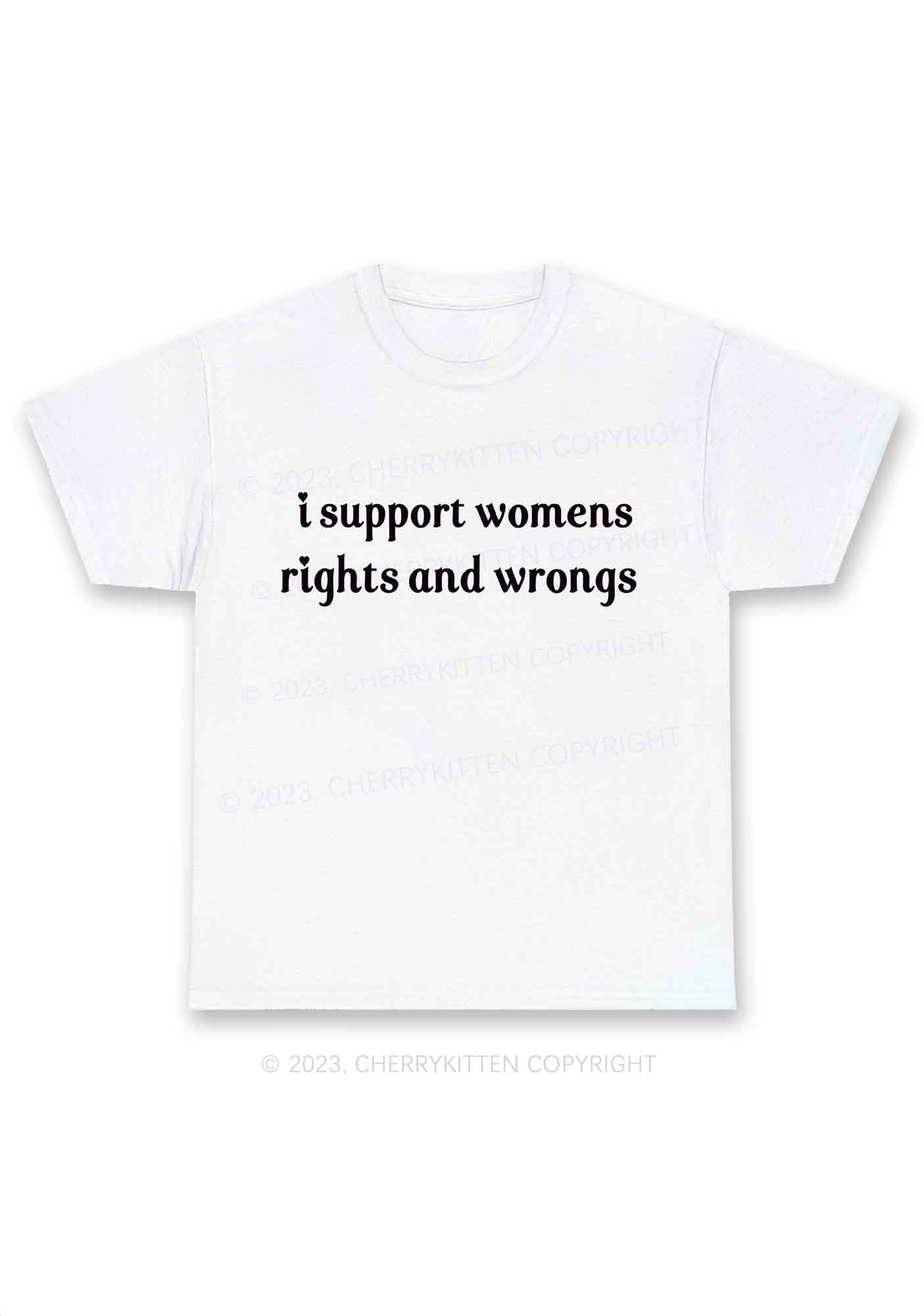 I Support Women Y2K Chunky Shirt Cherrykitten