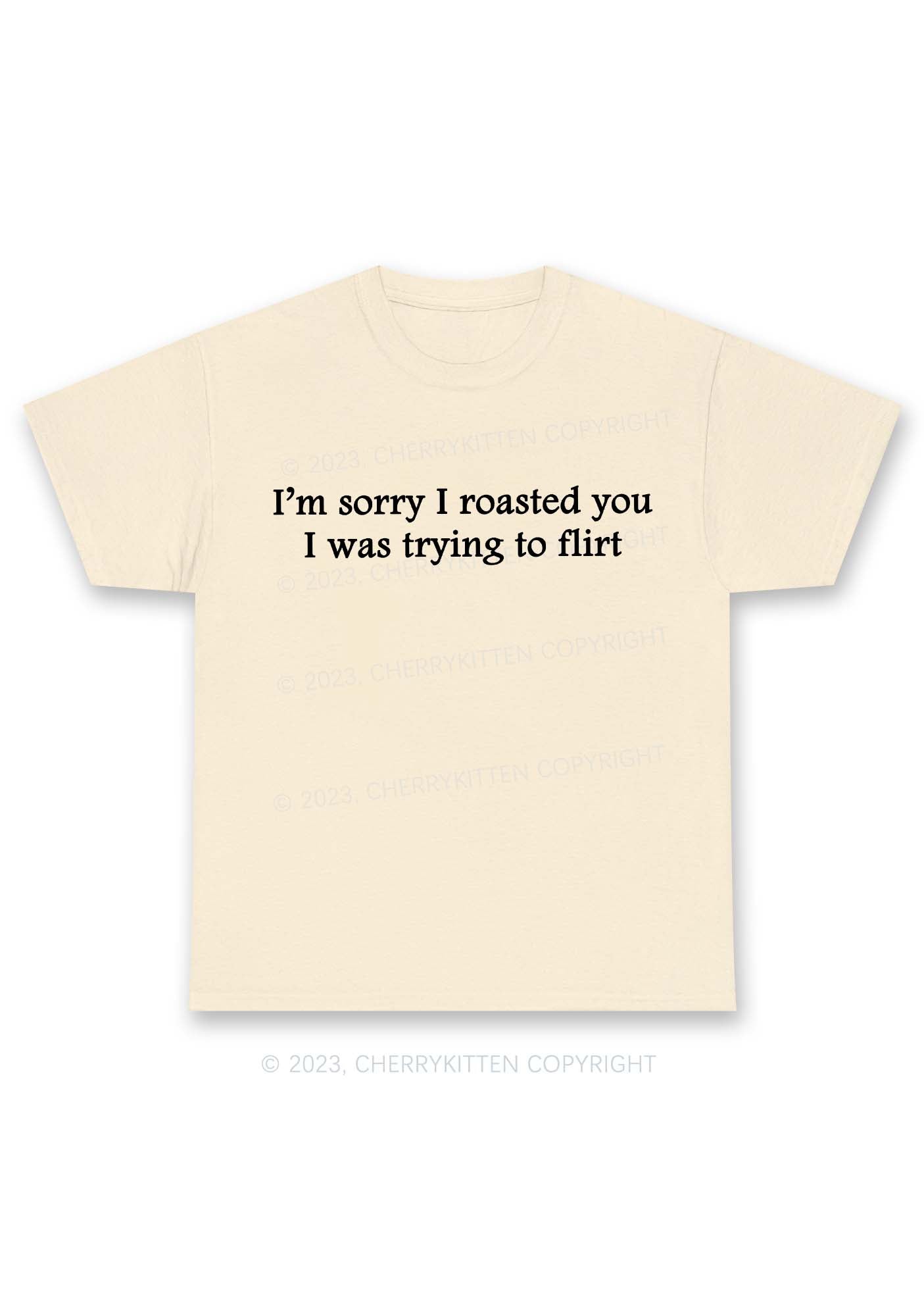 I Was Trying To Flirt Y2K Chunky Shirt Cherrykitten