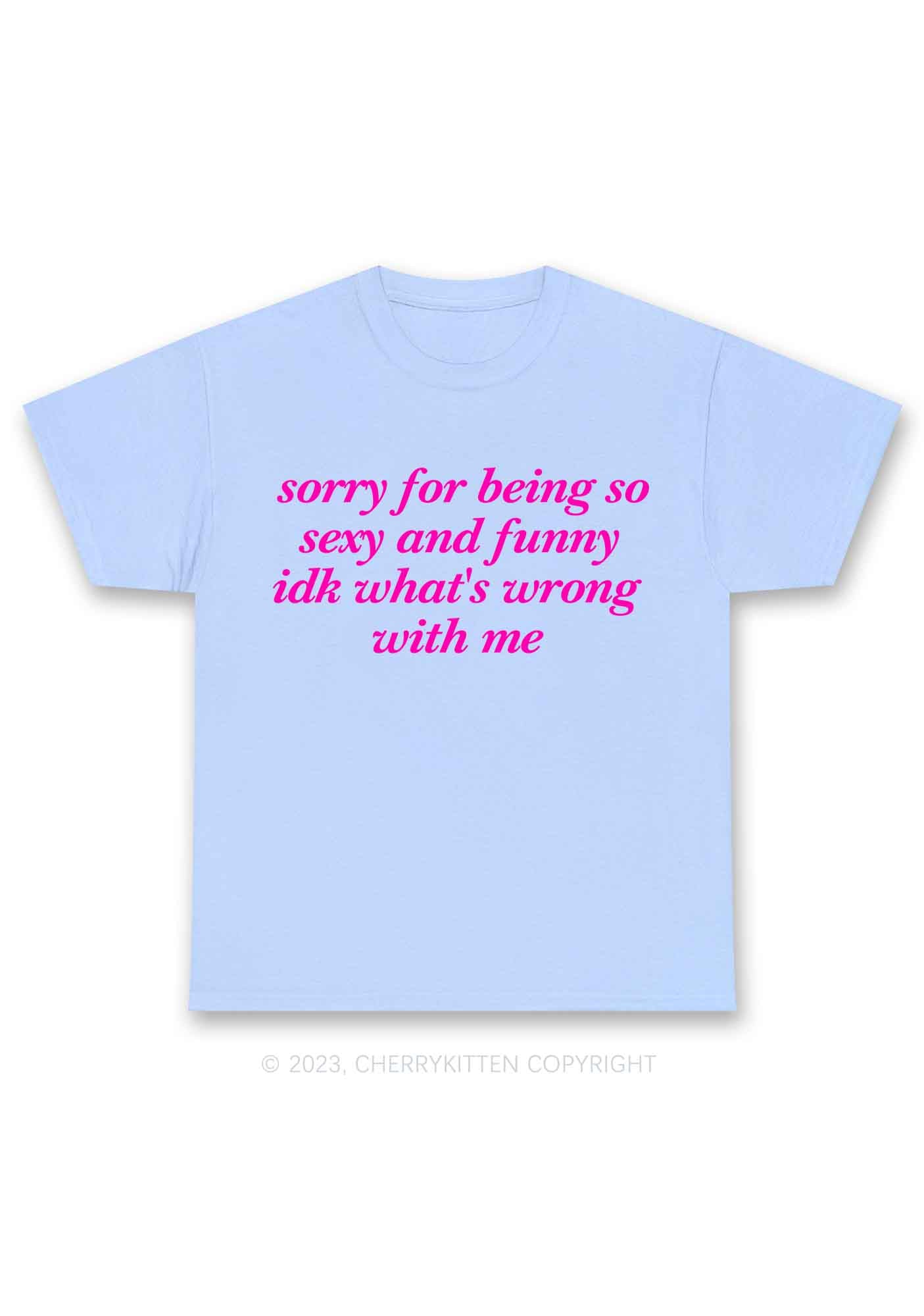 Sorry For Being So Funny Y2K Chunky Shirt Cherrykitten