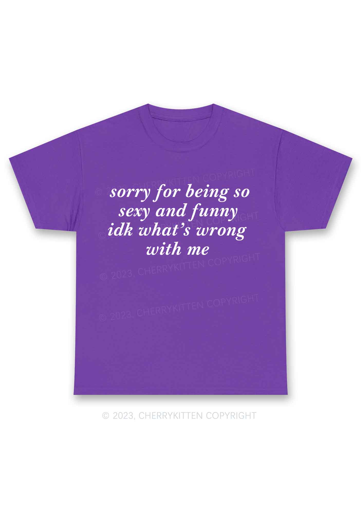 Sorry For Being So Funny Y2K Chunky Shirt Cherrykitten