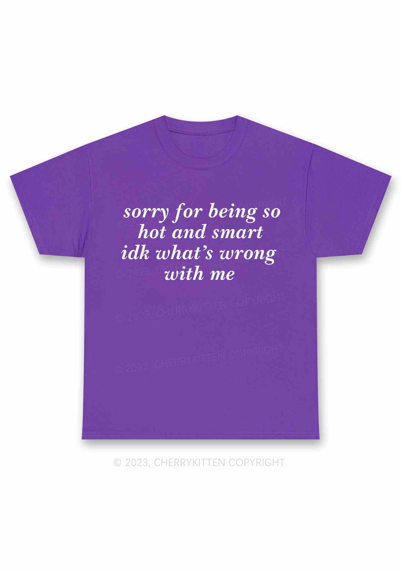 Sorry For Being So Smart Y2K Chunky Shirt Cherrykitten