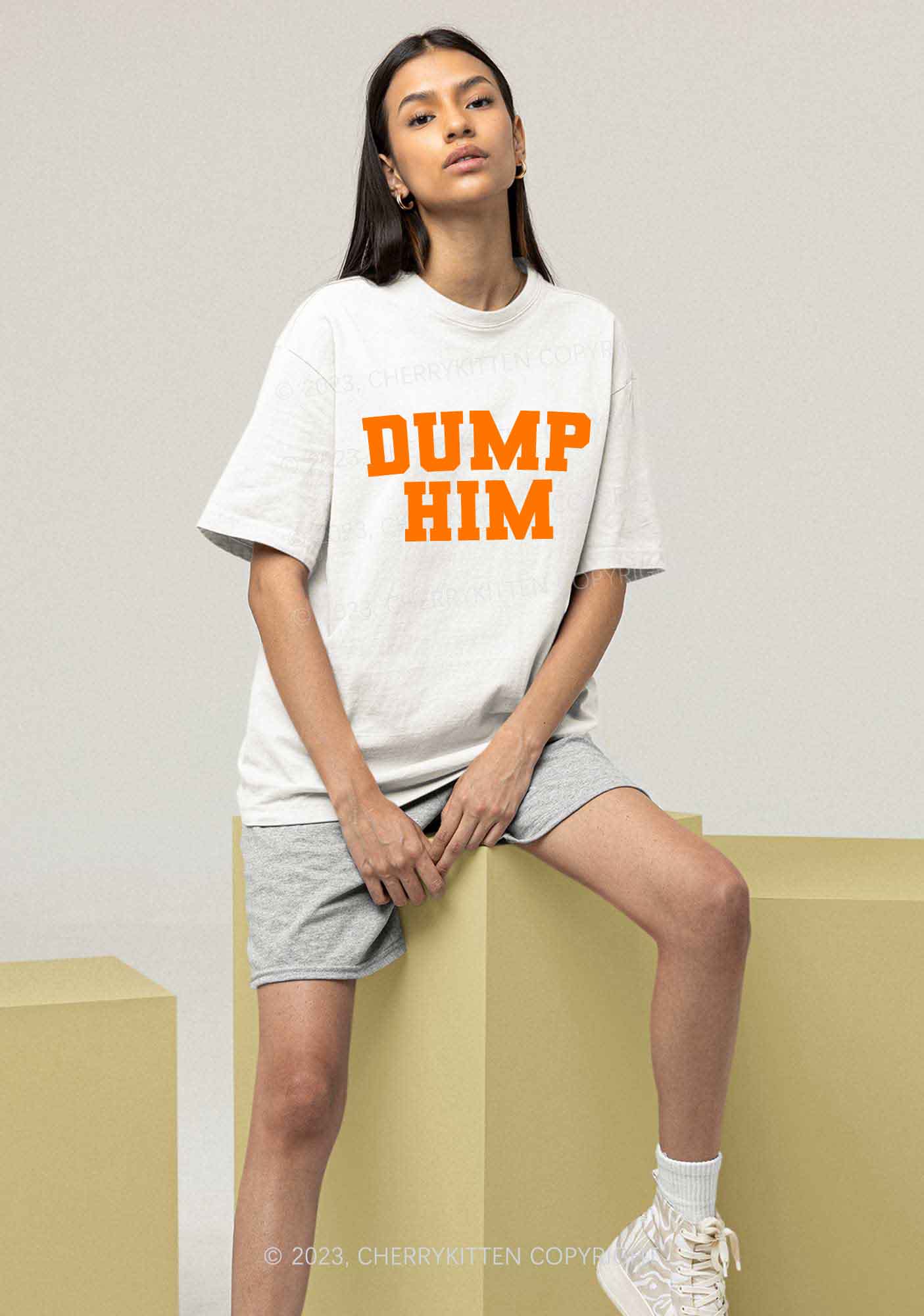 Dump Him Y2K Chunky Shirt Cherrykitten