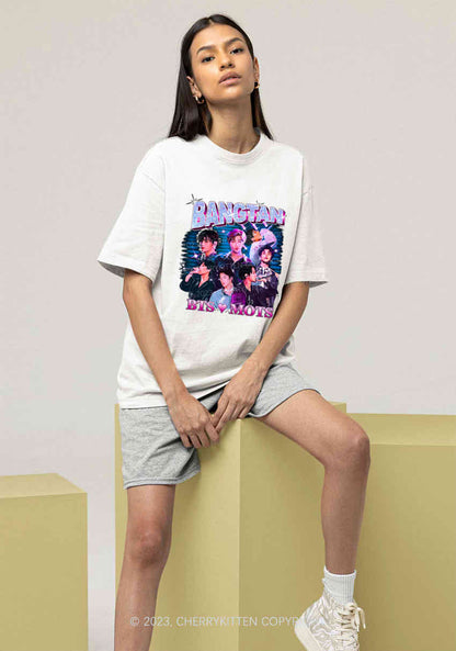 Bangtan Love Mots Kpop Y2K Chunky Shirt Cherrykitten
