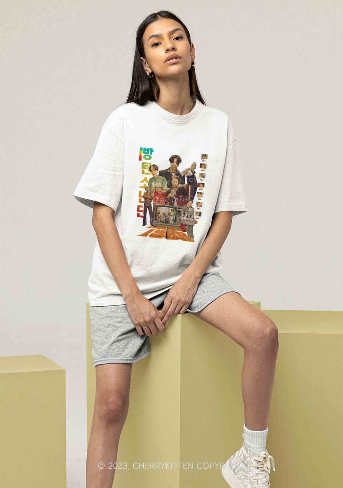 Bangtan Reply 1988 Kpop Y2K Chunky Shirt Cherrykitten