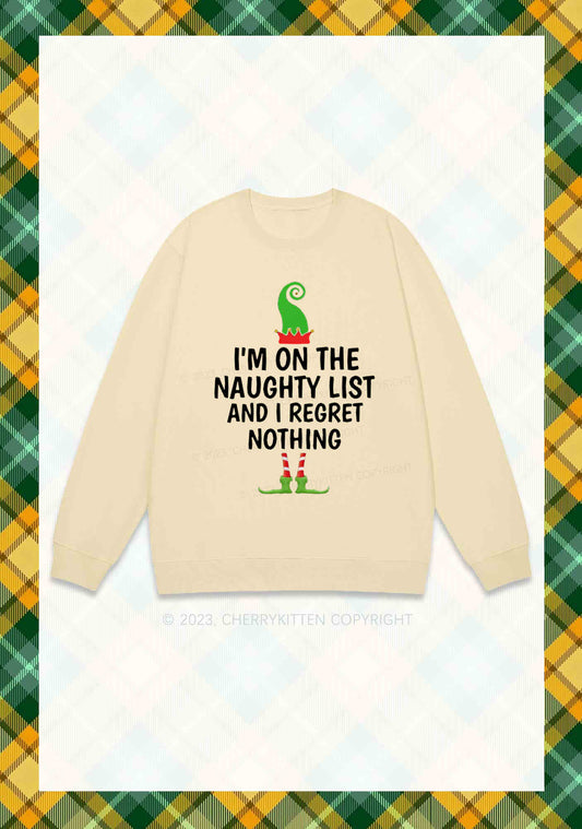 I'm On The Naughty List Christmas Y2K Sweatshirt Cherrykitten
