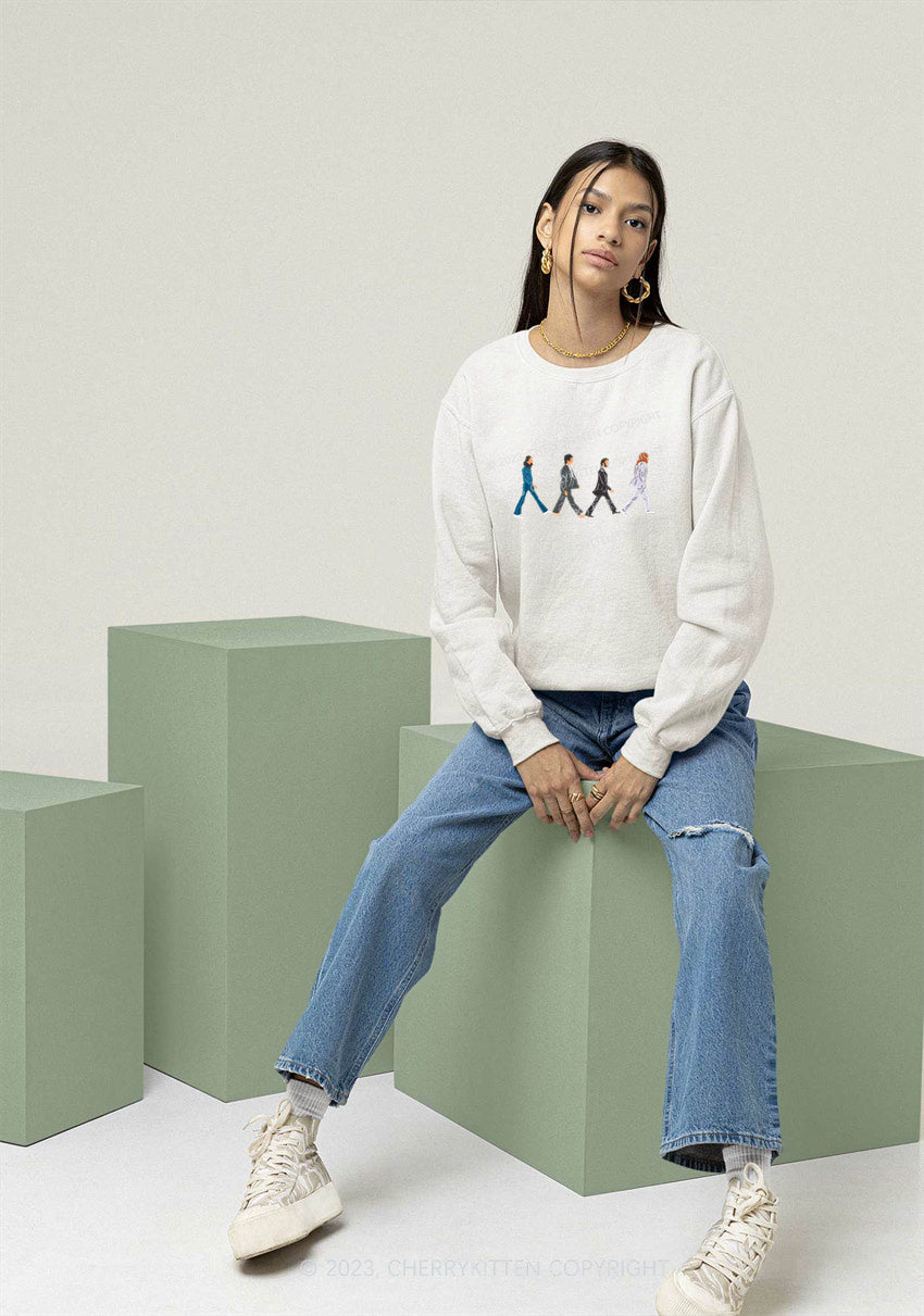 Walking Men Y2K Sweatshirt Cherrykitten