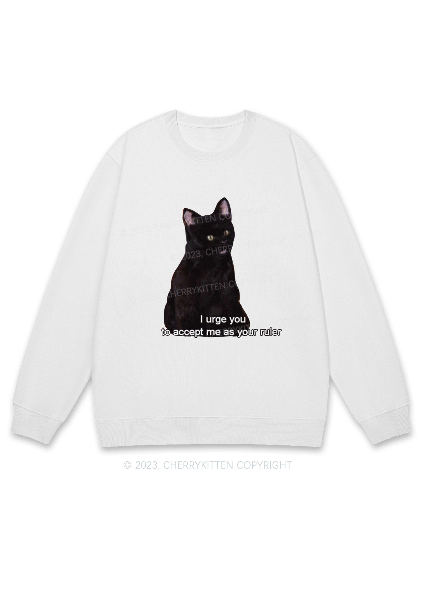 I Urge You To Accept Me As Your Ruler Halloween Y2K Sweatshirt Cherrykitten