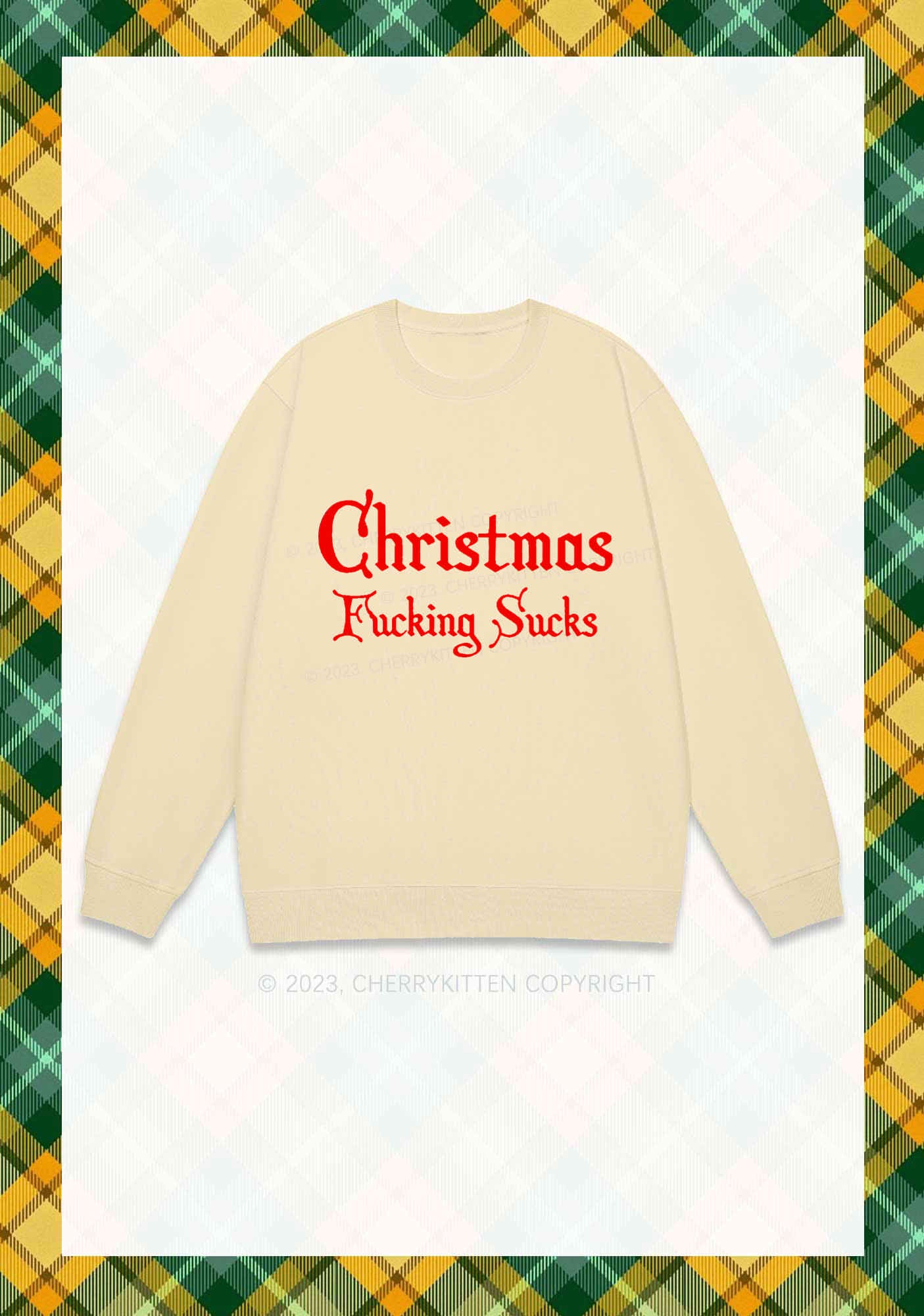 Christmas Sucks Y2K Sweatshirt Cherrykitten