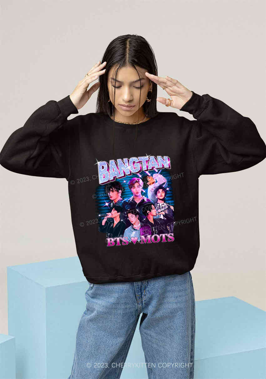 Bangtan Love Mots Kpop Y2K Sweatshirt Cherrykitten