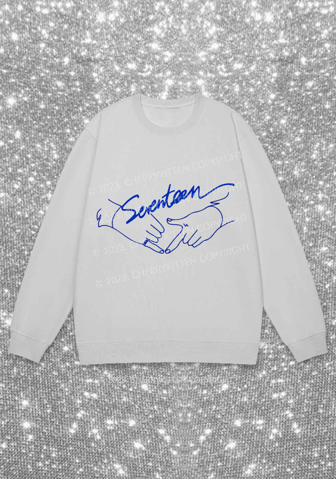 Hand Gesture Svt Kpop Y2K Sweatshirt Cherrykitten