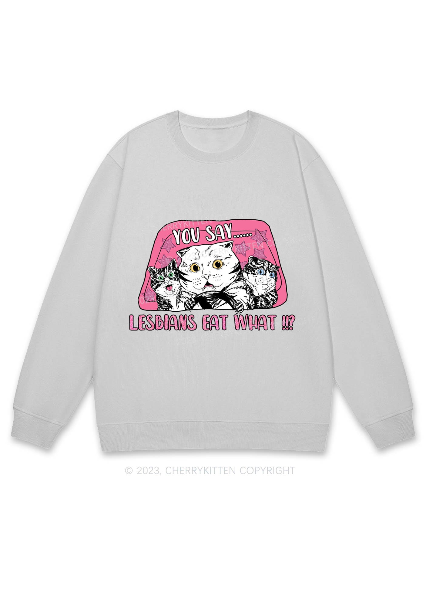 You Say Lesbians Eat What Y2K Sweatshirt Cherrykitten