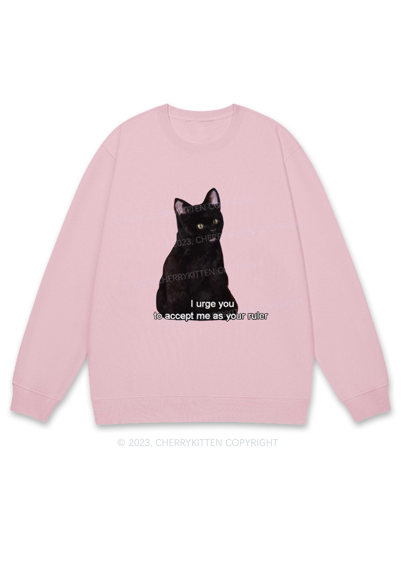 I Urge You To Accept Me As Your Ruler Halloween Y2K Sweatshirt Cherrykitten