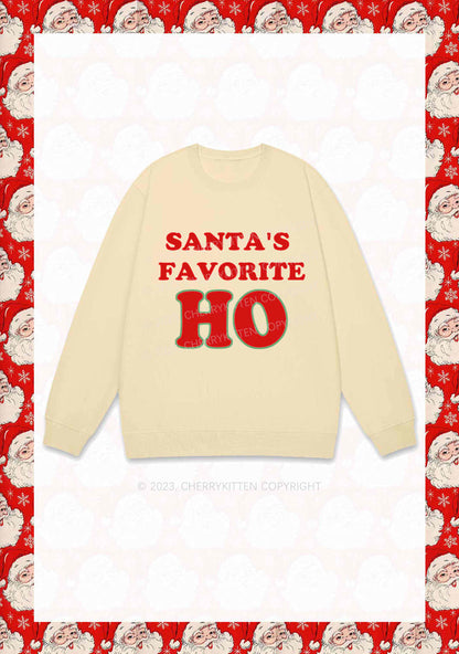 Santa's Favorite Christmas Y2K Sweatshirt Cherrykitten