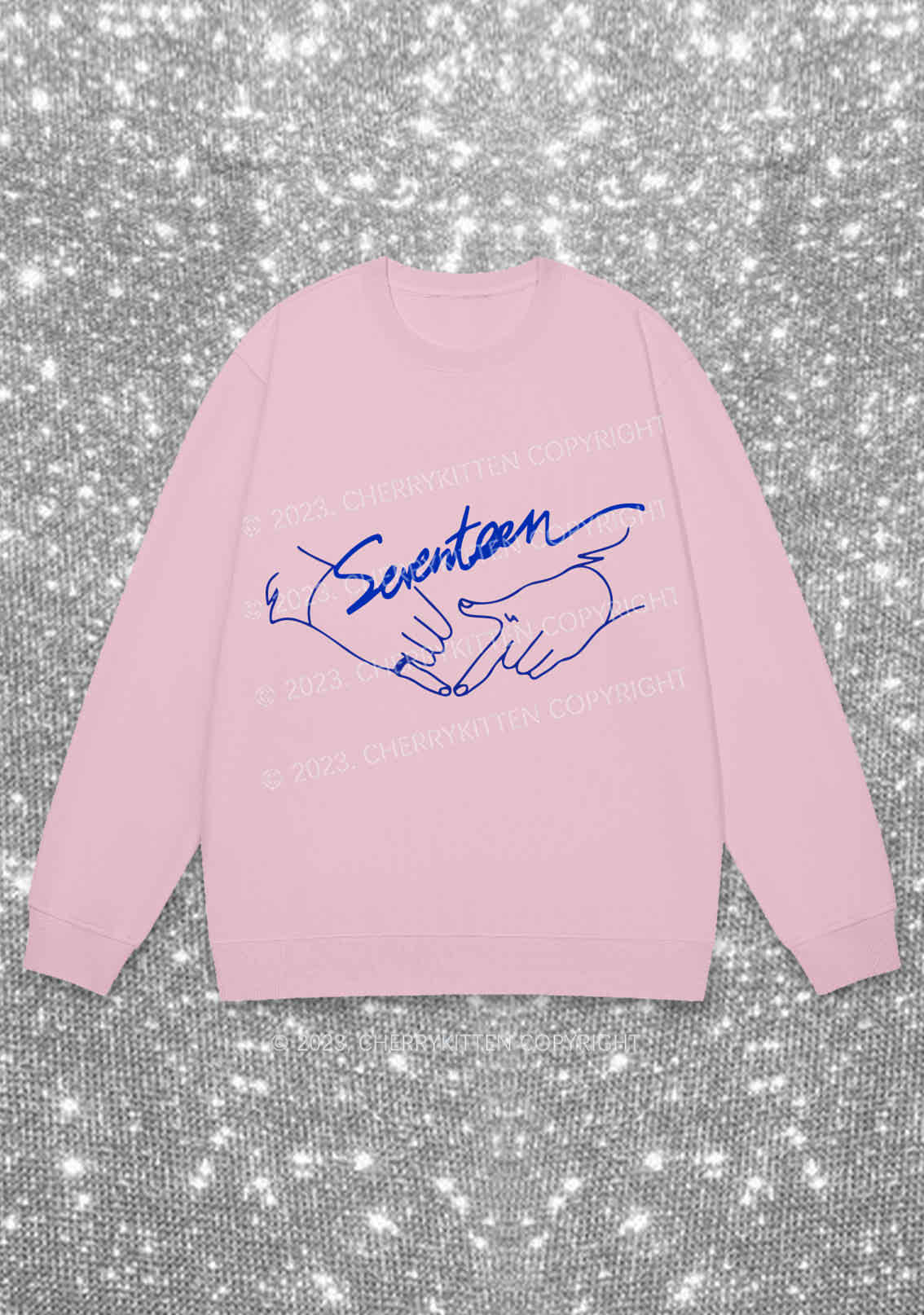 Hand Gesture Svt Kpop Y2K Sweatshirt Cherrykitten