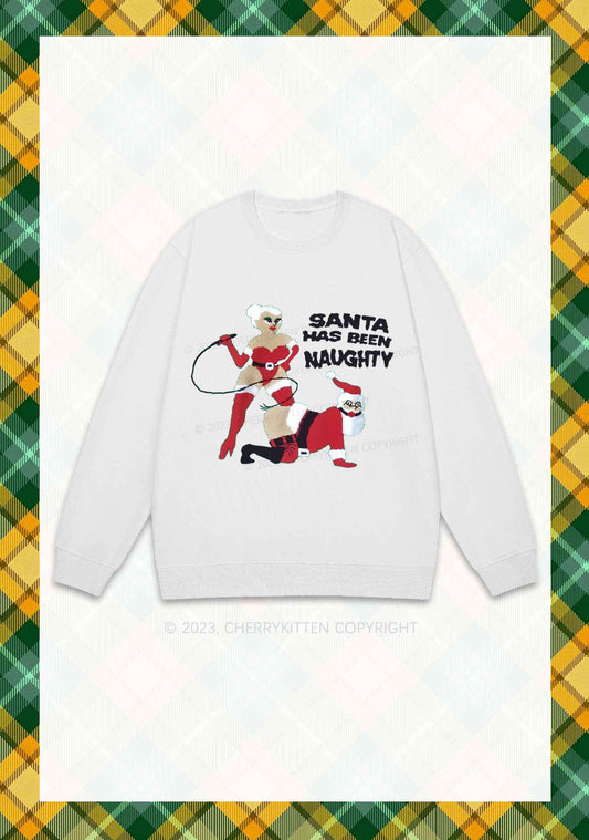 Santa Has Been Naughty Christmas Y2K Sweatshirt Cherrykitten