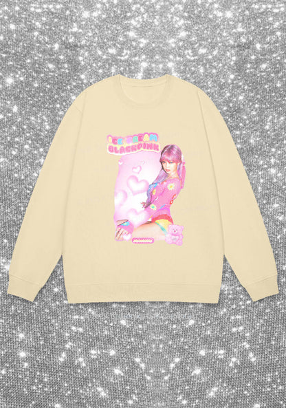 Pink Ice Cream Kpop Y2K Sweatshirt Cherrykitten
