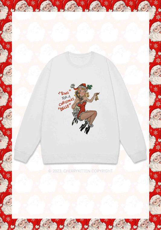 Ring For A Christmas Belle Y2K Sweatshirt Cherrykitten