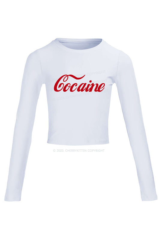 Special Cola Long Sleeve Crop Top Cherrykitten