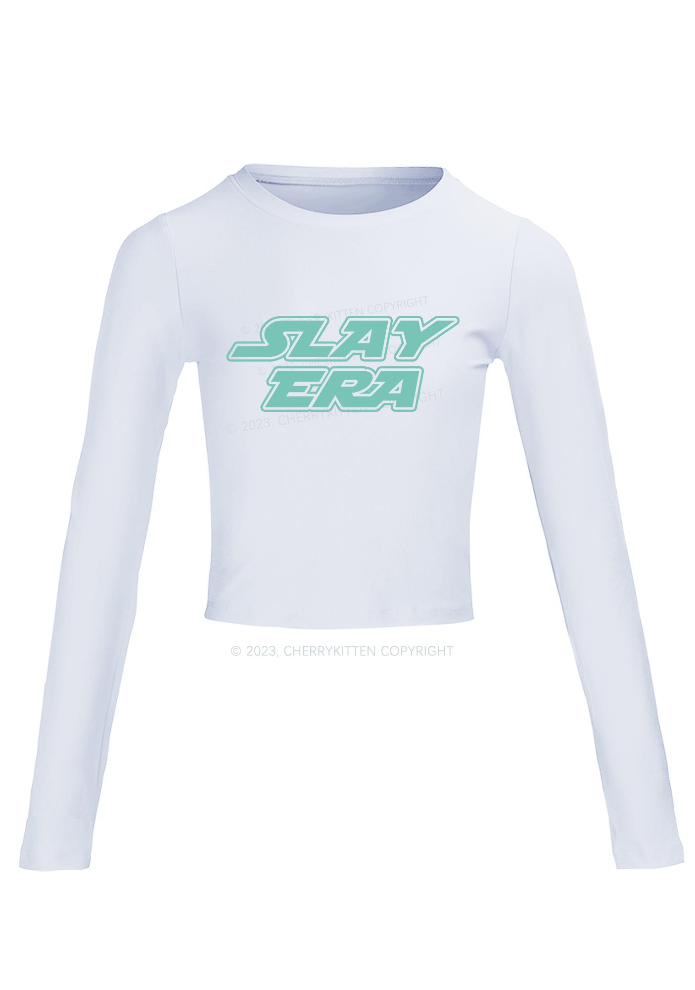 Slay Era Long Sleeve Crop Top Cherrykitten