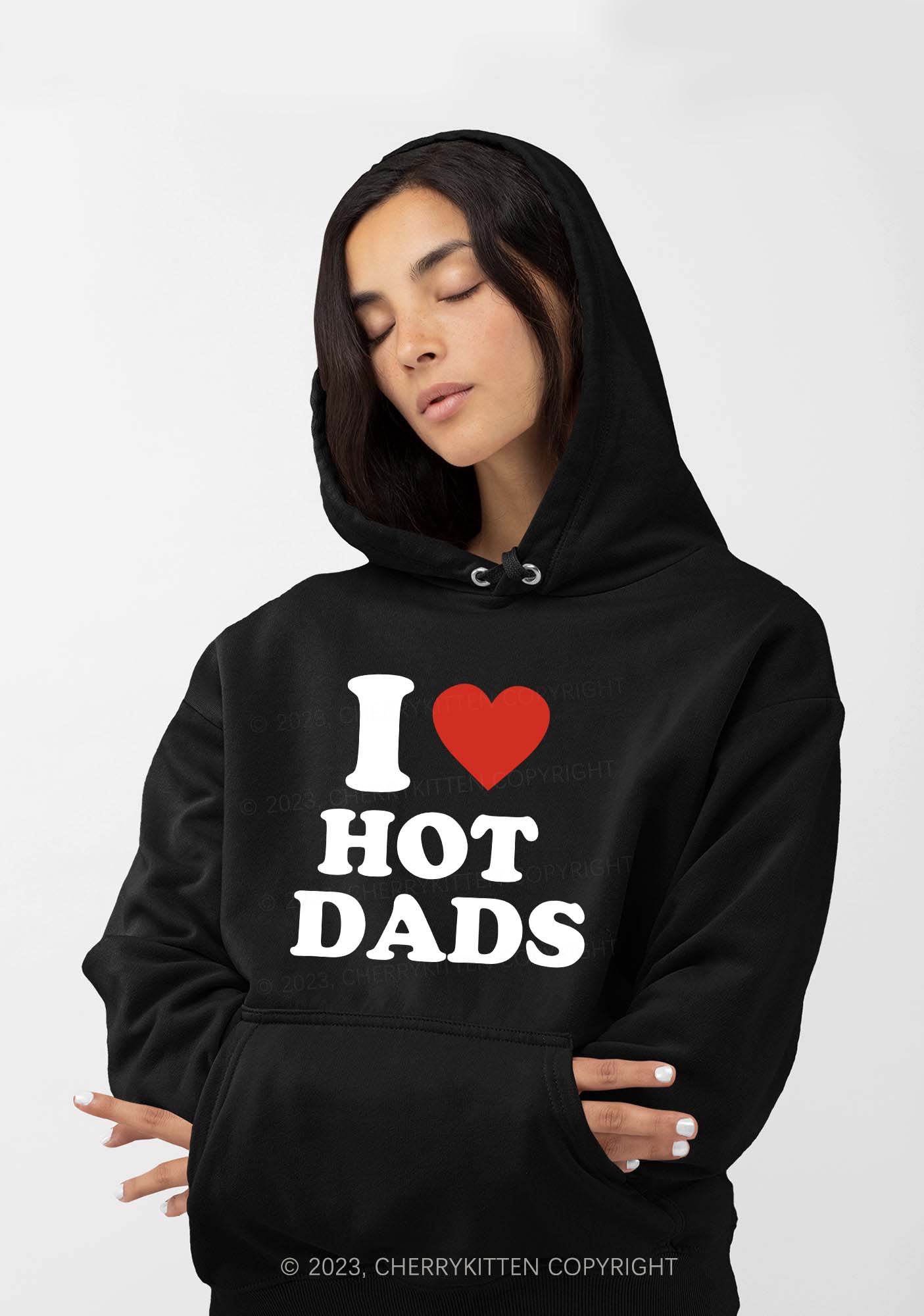 I Love Hot Dads Y2K Hoodie Cherrykitten