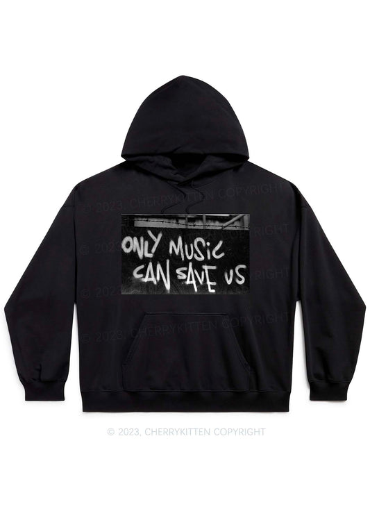 Only Music Can Save Us Y2K Hoodie Cherrykitten