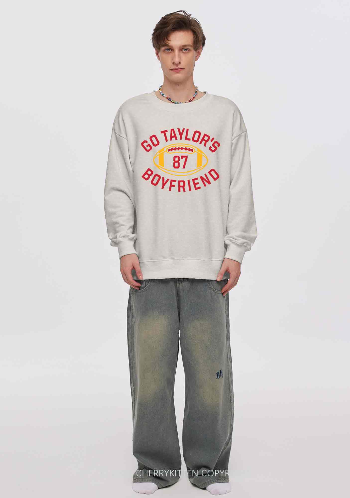 Go Boyfriend Y2K Super Bowl Washed Sweatshirts Cherrykitten