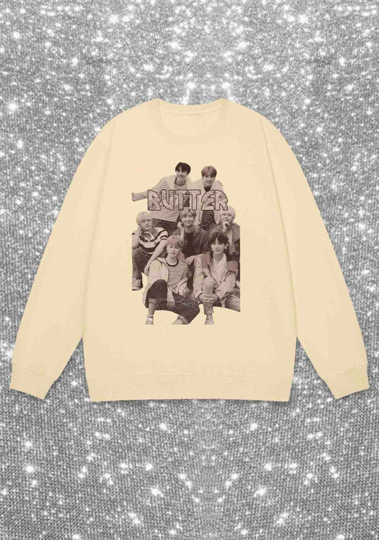Vintage Butter Bangtan Kpop Y2K Sweatshirt Cherrykitten